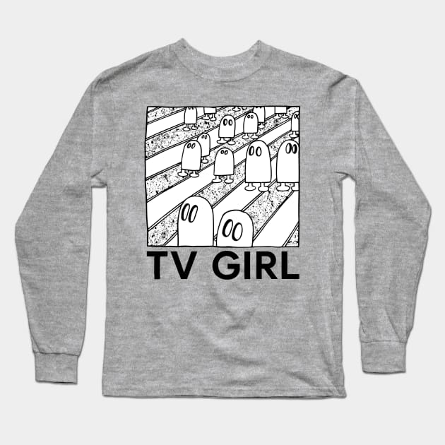 tv girl • • Original Fan Art Design Long Sleeve T-Shirt by unknown_pleasures